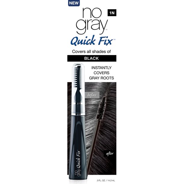 No Gray Quick Fix Hair Color, Waterproof Roots TouchUp for Black Hair