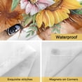thumbnail image 4 of Cows No Hooks Shower Curtain with Snap-in Liner Watercolor Spring Yellow Purple Pink Floral Leaf Butterfly Shower Curtains for Bathroom, Waterproof, Easy Install, Washable 36"x72", 4 of 9