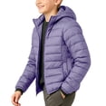 thumbnail image 5 of Caywon Boys' Outerwear Jackets, Hooded Quilted Zip Front Padded Lightweight, Fall Winter Warm Coat for Kids, 5 of 6