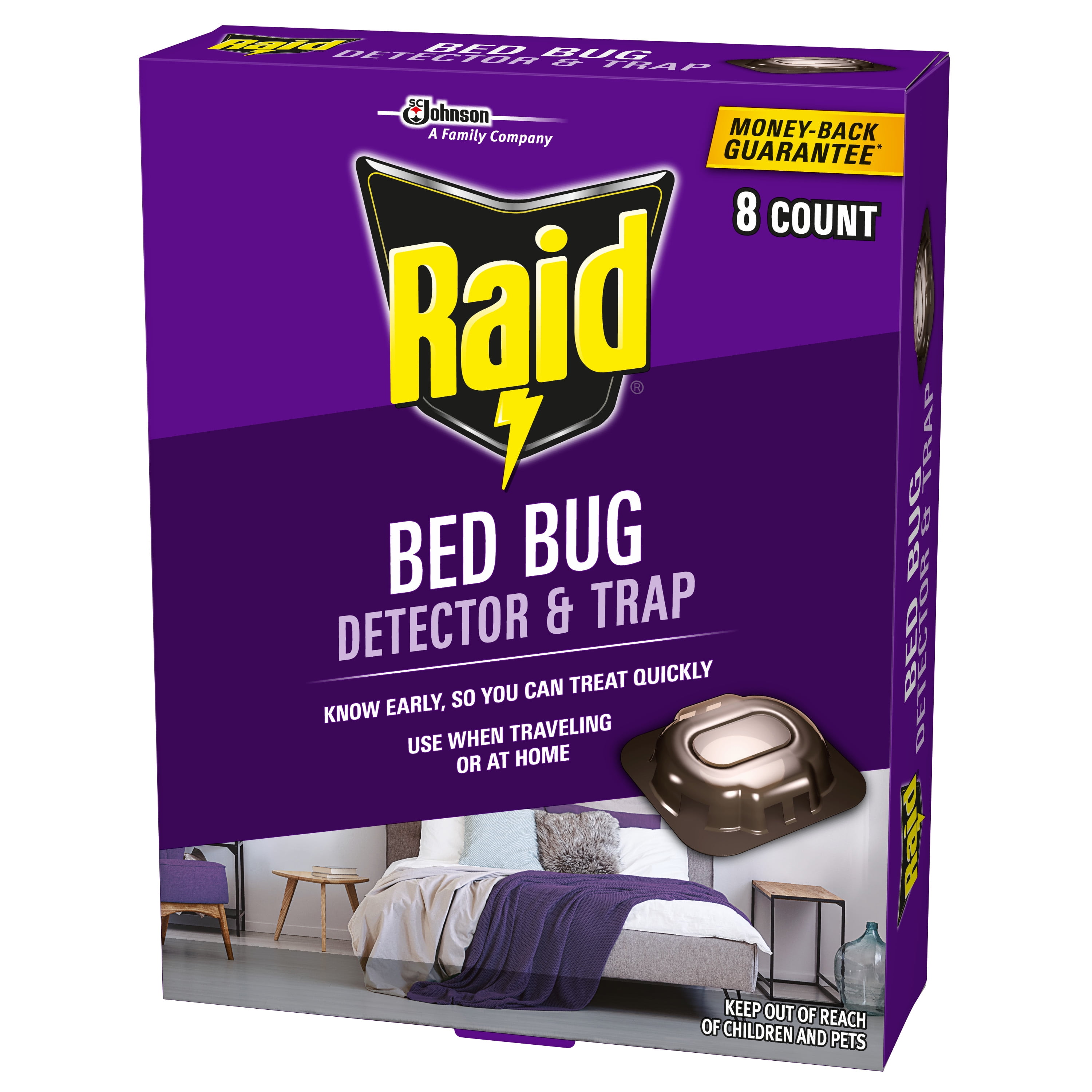 Raid Bed Bug Detector Trap 8 Ct Walmart Com Walmart Com