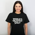 thumbnail image 3 of TotallyTorn Worlds Okayest Sister Novelty Sarcastic Funny Mens Graphic T Shirts, 3 of 5