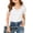 White, variant on Aihuaihua T-Shirts for Girls 10-12 Short Sleeve V-Neck T-Shirt Ribbed Soft Casual Top for Toddler & Kids Hot Pink 7-8 Years