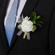 thumbnail image 4 of 6Pcs Realistic White Rose Boutonnieres for Wedding Party Elegant Florals Lapel Pin Accessory Stylish Suit Decoration, 4 of 4