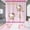 Style 1, variant on 4Pcs Cute Pink Cartoon Shower Curtain Set with Non-Slip Rugs, Kawaii White Cat Bathroom Decor Set, Waterproof Fabric with Hooks Included