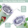 thumbnail image 4 of Frog Mushroom Tumbler With Lid and Straw with Handle Stainless Steel 40oz Frog Tumbler Insulated Mushroom Travel Cup Frog Mushroom Gifts for Women, 4 of 6