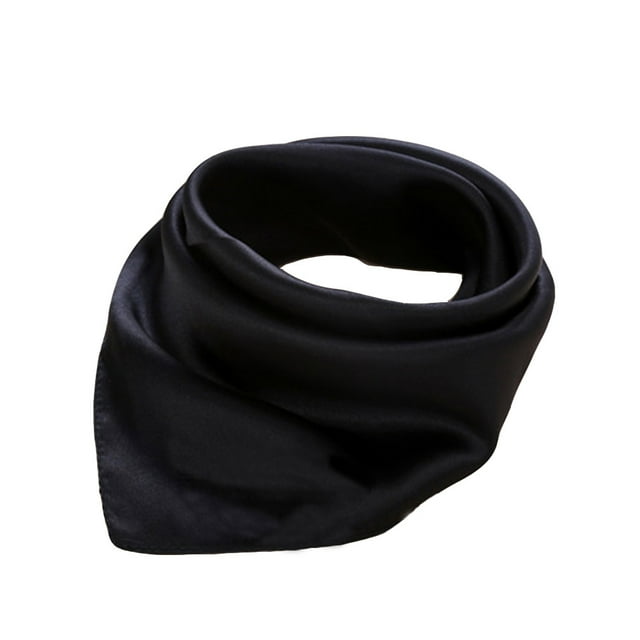 Bufanda envolvente de color liso para mujer, accesorio de moda (negro)