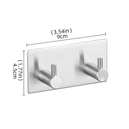 

Punch-Free Coat Hook Door Rear Bathroom Stainless Steel Hook Kitchen Single Hook