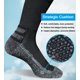 thumbnail image 2 of suaskk Calcetines para botas de trabajo para hombre, calcetines gruesos acolchados que absorben la humedad, 4 pares, 2 of 7