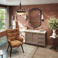 thumbnail image 7 of Homy Casa Wingback Vanity Chair Upholstered  Armchairs Ideal for Bedroom, Makeup Room, or Dressing Table, Brown, 7 of 7