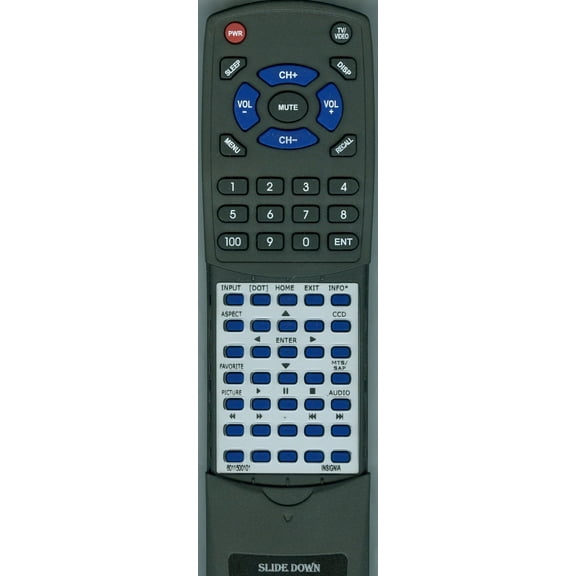Replacement Remote for INSIGNIA 6011500101, NSRC4NA14, NS-RC4NA-14, NS39D400NA14, NS39L400NA14, NS32D200NA14, NS40D40SNA14, NS24E400NA14, NS50E440NA1