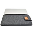 thumbnail image 4 of Funda de fieltro para tableta, funda protectora para MacBook de 11, 13 y 15 pulgadas, color liso, 13 pulgadas, gris oscuro, 4 of 5