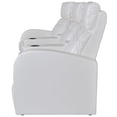 thumbnail image 2 of vidaXL Canapé Inclinable de Cinéma Maison 3 Places en Similicuir Blanc, 2 of 5