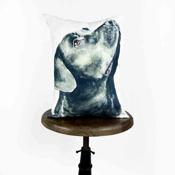 Dog | Black Labrador Retriever Watercolor | Pillow Cover | Dogs | Home Decor | Custom Dog Pillow | Dog Lover Gift | Dog Mom Gift | Pillows
