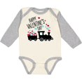 thumbnail image 3 of Inktastic Happy Valentine's Day- train Boys or Girls Long Sleeve Baby Bodysuit, 3 of 5
