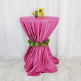 thumbnail image 4 of BalsaCircle 120" Fuchsia Round Polyester Tablecloth Wedding Table Linens, 4 of 7