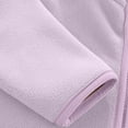 thumbnail image 3 of Eltusu Girls Fleece Jackets, Windproof Casual Soft Warm Outerwear with Zipper Purple Size 6-7T, 3 of 5