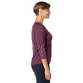 thumbnail image 5 of Terry Cycling Jersey for Women - New Merino 3/4 Quarter Length Sleeve - Temp. Regulating Bike Top, Semi-Fitted V-Neck, 5 of 10