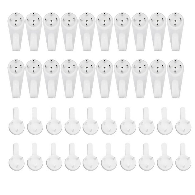 Lot de 60 Petits Crochets Blancs pour Cadres Photo pour la Maison
