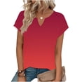 thumbnail image 4 of KyCheLot Womens Short Sleeve T Shirts Casual Print V Neck Cute Basic Tee Tops Summer Dailywear, 4 of 6