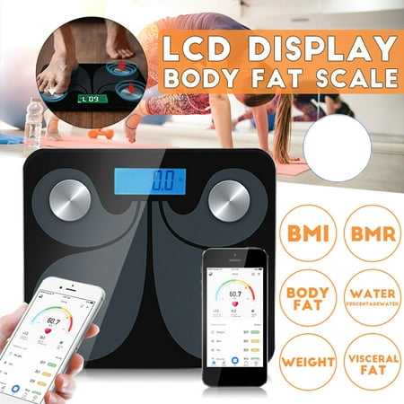 Smart Digital h Scale Body Fat/ Water/ Muscle/ BMI/ Weight Scale Analyser Mobile APP iOS & Android (Best Scale App For Android)