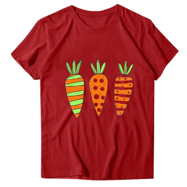 Camisetas de Manga Larga de las Mujeres con Estampado de Pascua, Cuello Redondo Suelto Casual Top para el Uso Diario de Primavera
