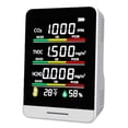 thumbnail image 1 of Detector de CO2 TVOC HCHO Herramienta de detección de temperatura y humedad Escritorio domé Cacagoo Air Quality Monitor, 1 of 7