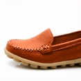 thumbnail image 6 of Women Casual Slip On Flats Loafers, Soft Cushioned Sole Comfort Footwear For Walking Shopping Office Daily Outfits Orange 7.5, 6 of 6