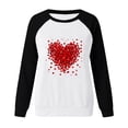 thumbnail image 3 of Gibobby Sudadera con forro polar Mujer Blusa con capucha y cuello redondo con estampado de amor para el día de San Valentín para mujer (Negro, XL), 3 of 4