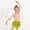 Green#1, variant on Girls Solid Color Sleeveless Strap Mesh Ballet Dress Kids Dance Practice and Recitals V-Neck Leotard with Tulle Skirt