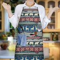 thumbnail image 5 of Multicolor Christmas Pattern Apron-Garden Aprons for Women with Pockets-Cotton Linen Waterproof Kitchen Cooking Gardening Aprons Adjustable for Kitchen,Cooking,BBQ and Salon 33"x27", 5 of 7