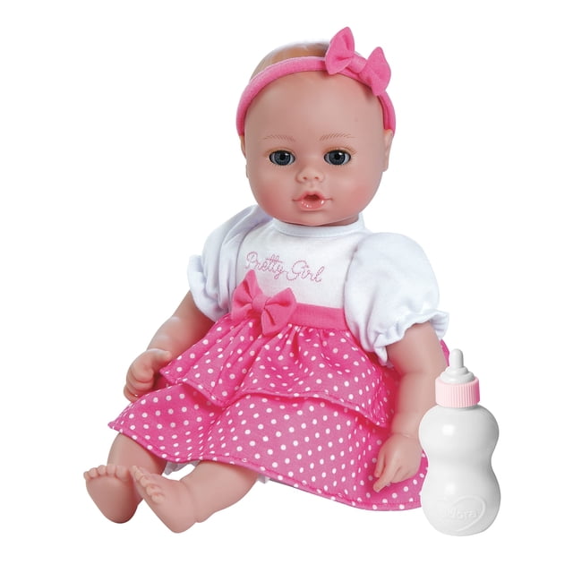ADORA Playtime Baby Pretty Girl Vinyl 13 Girl Weighted Washable Cuddly Snuggle Soft Toy Play Doll Gift Set with Open/Close Eyes for Children 1+ Includes Bottle