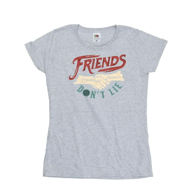 Netflix T-Shirt en Coton pour Femmes Stranger Things Amis Ne Lient Pas les Mains
