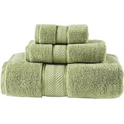 Better Homes and Gardens Egyptian Cotton 3 Piece Towel Set, Green Palm