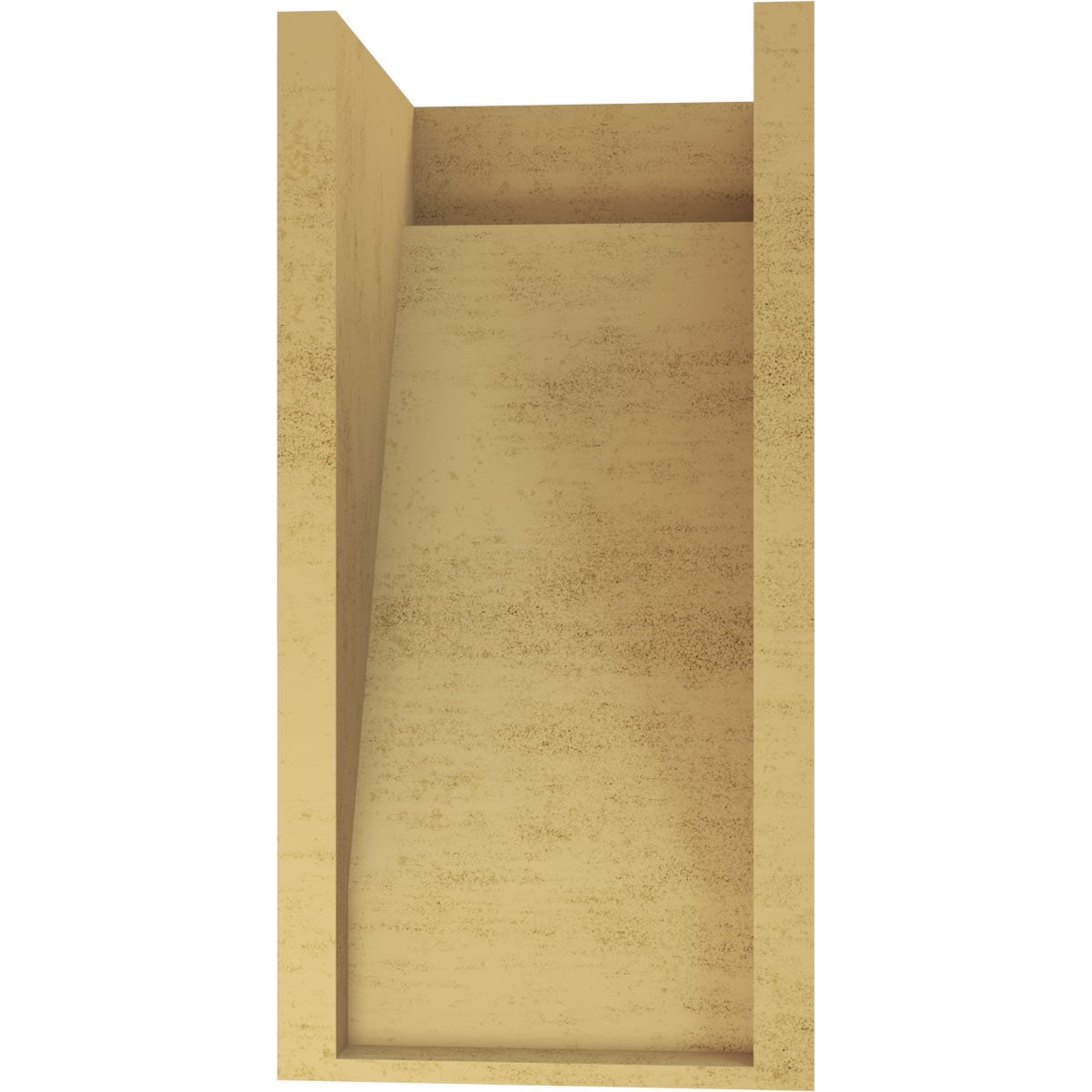 9"W x 9"D x 18"H Wide Burlington Rough Cedar Woodgrain TimberThane Corbel, Primed Tan