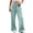 Green, variant on Women's Gingham Wide Leg Pants, High Waisted Drawstring Elastic Waist Casual Trousers with Pockets, Trendy Y2K Plaid Loose Fit Summer Lounge Pants Green,S