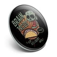 thumbnail image 2 of Brain Tacos Metal 1.1" Tie Tack Hat Lapel Pin Pinback, 2 of 4