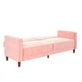 DHP Ivana Tufted Transitional Futon in Pink Velvet