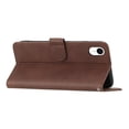 thumbnail image 3 of Wallet Case for iPhone XR, with Card Slots [RFID Blocking],Durable Flip Folio Kickstand Magnetic Closure Leather Wallet Wrist Strap Women Men Case For iPhone XR, Brown, 3 of 10