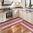 thumbnail image 3 of Kitchen Rugs Sets Of 2,Red Christmas Folk Pattern Anti Fatigue Kitchen Mat Rugs Non Slip Washable,Decorative Kitchen Floor Mats for Kitchen,Sink,Laundry,17"X47", 3 of 5