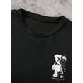 thumbnail image 4 of Teen Boys Black Short Sleeve T-Shirt With Fashion Graphic Print, & Versatile, 4 of 10