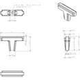 thumbnail image 3 of Jeffrey Alexander 259 Lexa 2" Rectangular Retro Glam "T" Bar Linear Cabinet Knob / Drawer, 3 of 7