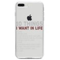 thumbnail image 1 of DistinctInk Clear Shockproof Hybrid Case for iPhone 7 PLUS / 8 PLUS (5.5" Screen) TPU Bumper Acrylic Back Tempered Glass Screen Protector - Things I Want In Life - Cars, Money, Woman, 1 of 5