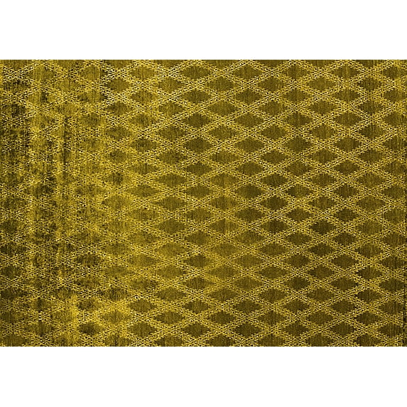 Ahgly Company Indoor Rectangle Oriental Yellow Industrial Area Rugs, 2' x 3'