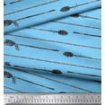 thumbnail image 2 of Soimoi Blue Cotton Voile Fabric Dash & Arrow Fabric Prints By Yard 42 Inch Wide, 2 of 3