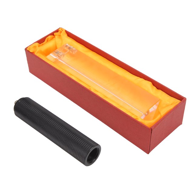 BOKYAN Prisma Triangular de Cristal Óptico de 13 cm / 5.1 pulgadas con Mango y Rosca 1/4 para Efectos de Fotografía y Enseñanza de Física Refracción de Arcoíris