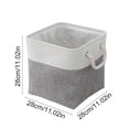 thumbnail image 3 of Leodye 1PCS Fabric Storage Cubes Basket Foldable Bin with Carry Handles for Toys Shelves and Closets Organizing -12x12x12in, 3 of 6