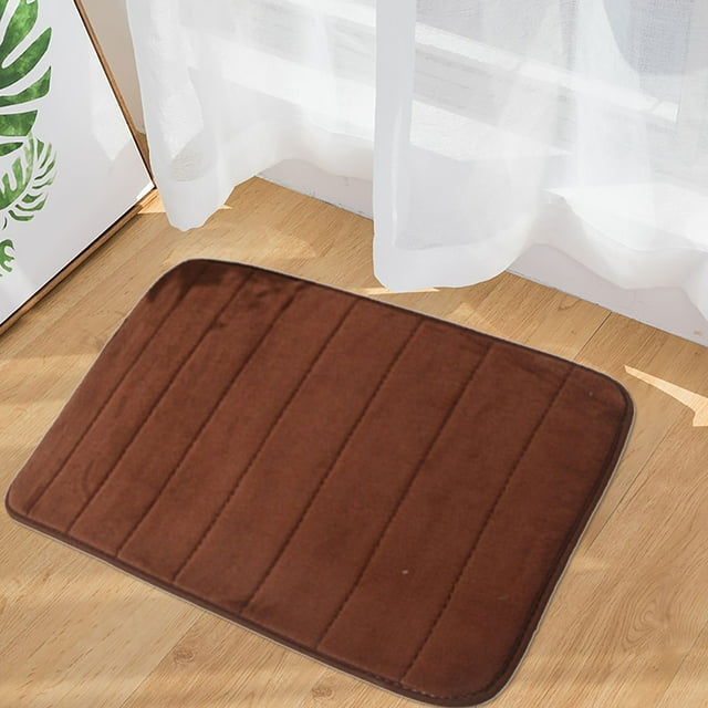 Fiudx Alfombrilla Absorbente de Terciopelo Coral, Espuma Viscoelástica Antideslizante, Suave y Agradable para La Piel, Fácil de Limpiar, Multiusos para Salón, Dormitorio, Cocina y Oficina. Tamaño: 50