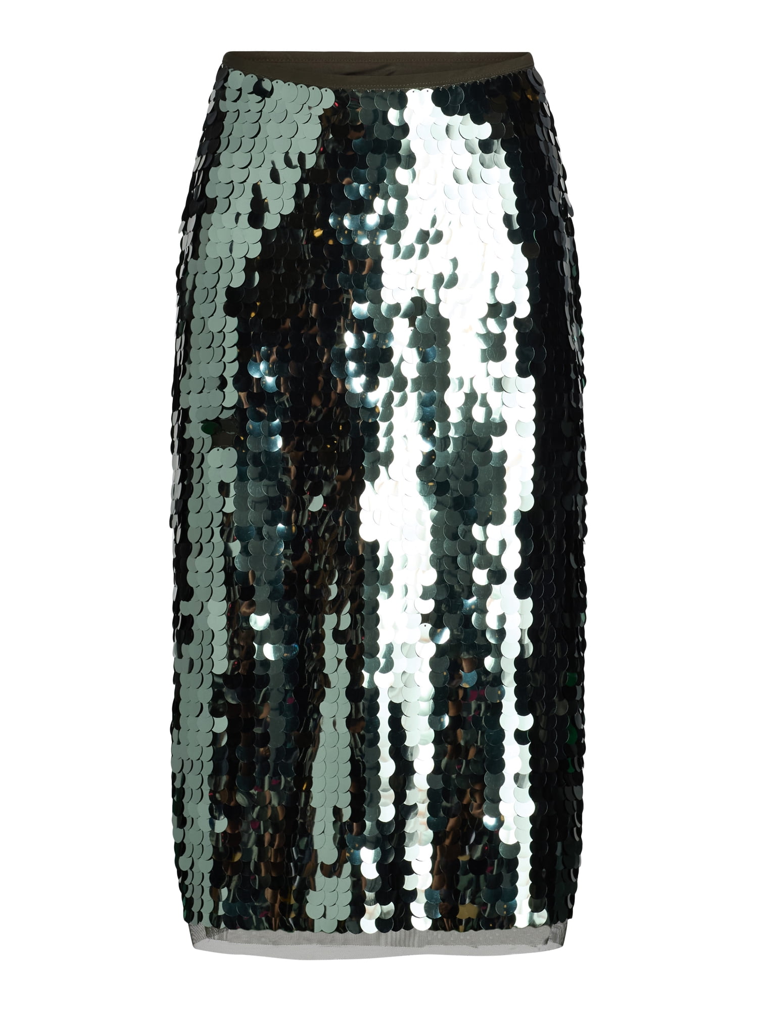 Scoop Paillette Midi Skirt