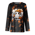 thumbnail image 6 of Womens Long Length Sleeve Tops Pumpkin Cute Ghost Graphic Casual Blouse Pumpkin Print Festive Autumn Top, 6 of 6