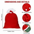 thumbnail image 5 of 2Pcs Christmas Santa Bags Large Sacks Red Velvet Santa Claus Bags Merry Christmas Sack Gift with Drawstring for Holiday Party Supply Xmas Present Storage, 19.69 x 27.56 Inches, 5 of 6